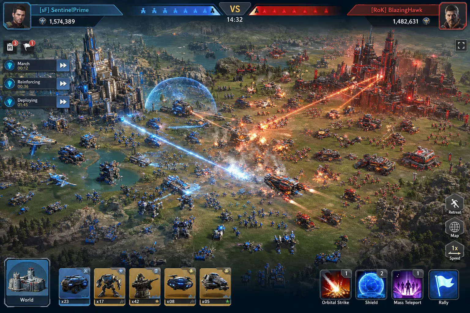 Battle Realms, масштабное PvP-сражение