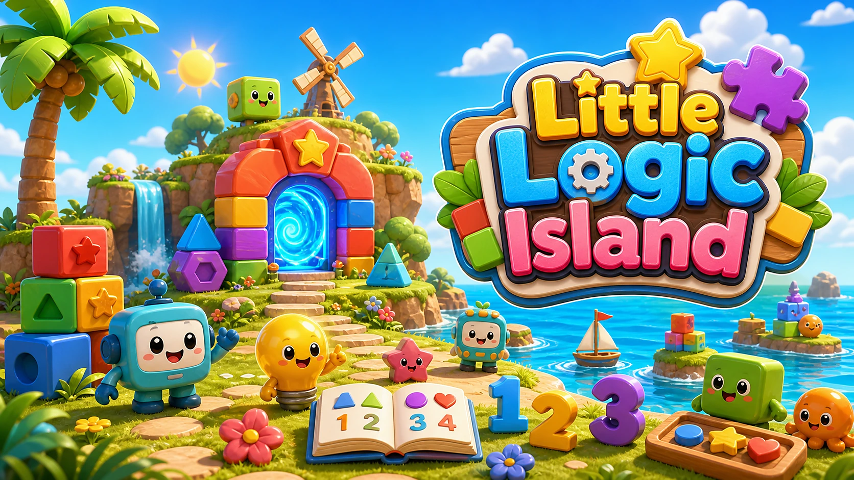 Little Logic Island, обложка Kids Educational Game с названием игры