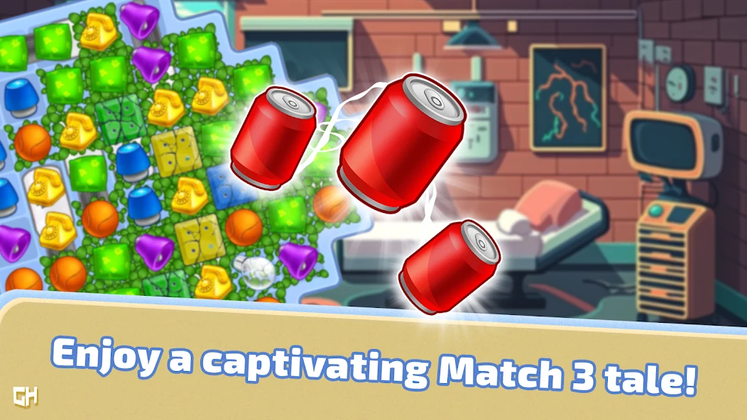 Puzzle Avenue, экран Match-3 puzzle из Google Play