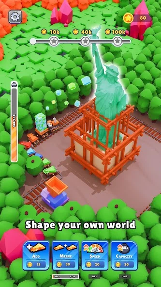Rail Merge Empire, экран Merge / Idle Tycoon из Google Play