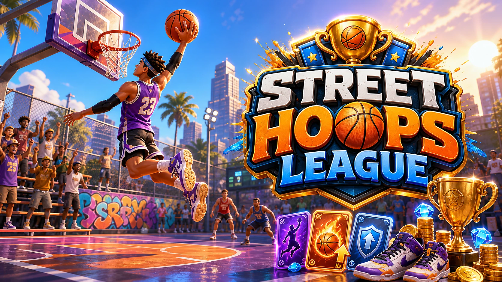 Street Hoops League, обложка Sports Simulator с названием игры